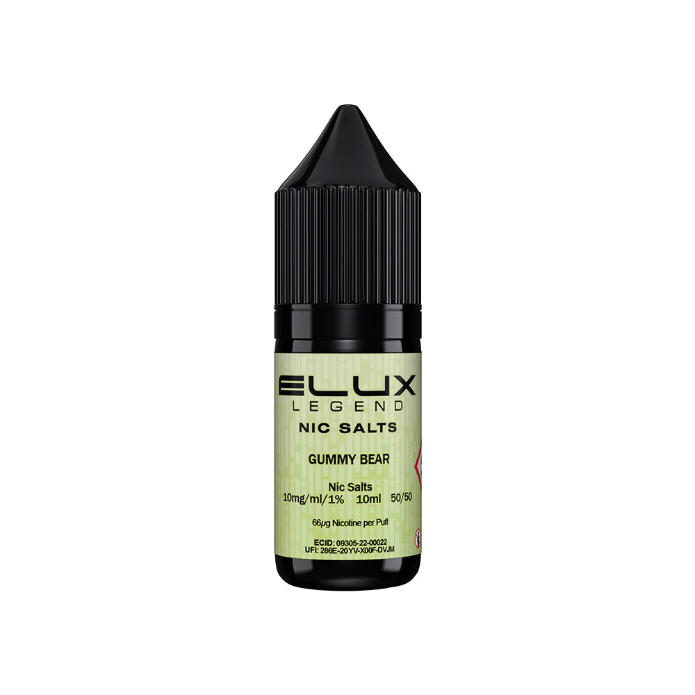 Elux Legends Nic Salts Gummy Bear 10mg  One Stop Powered by Vape Local