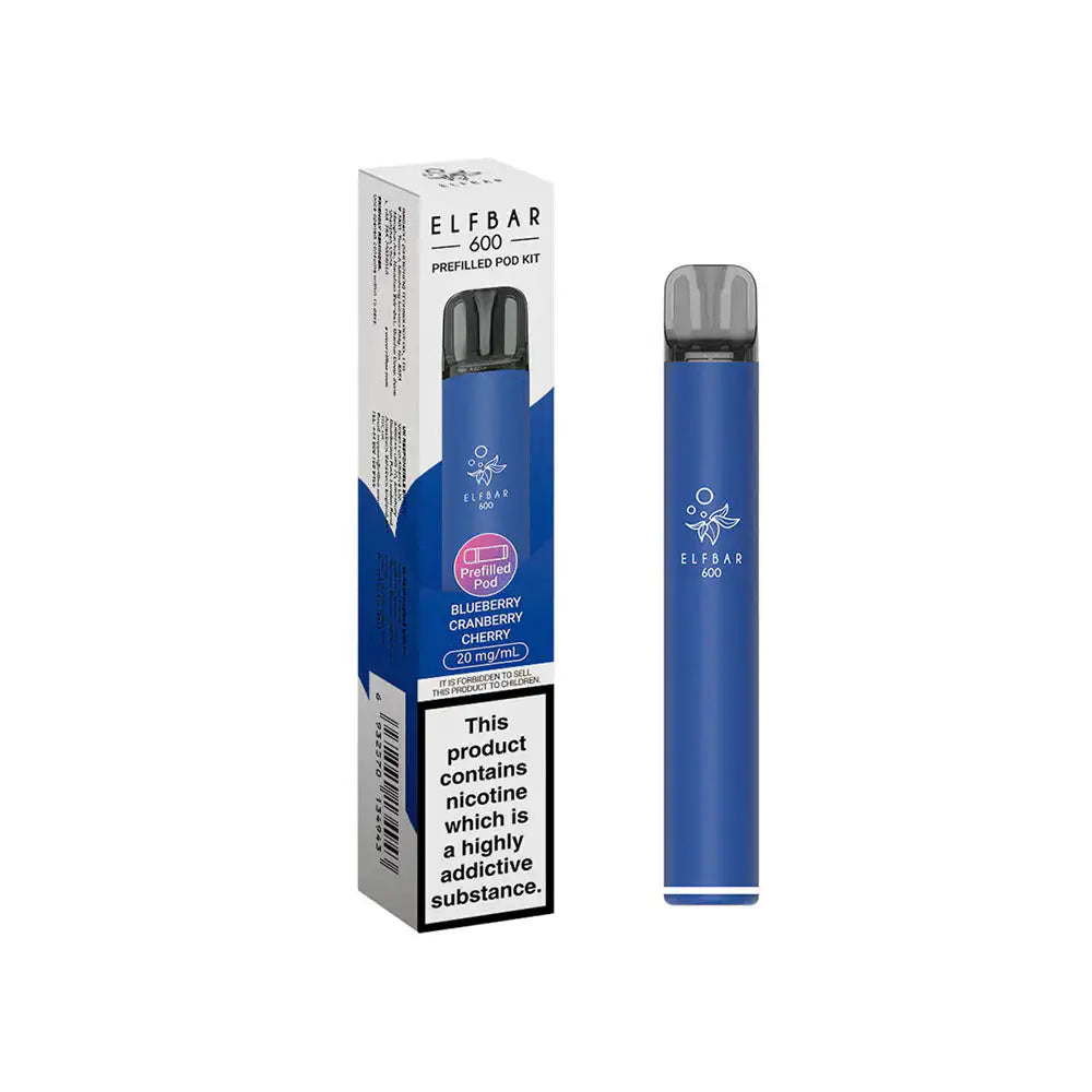 ELFbar 600 Rechargeable Kit Blueberry Cranberry Cherry