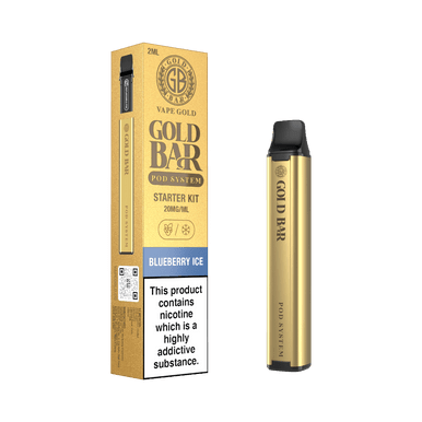 Gold Bar Pod System Starter Kit Blueberry Ice 20mg