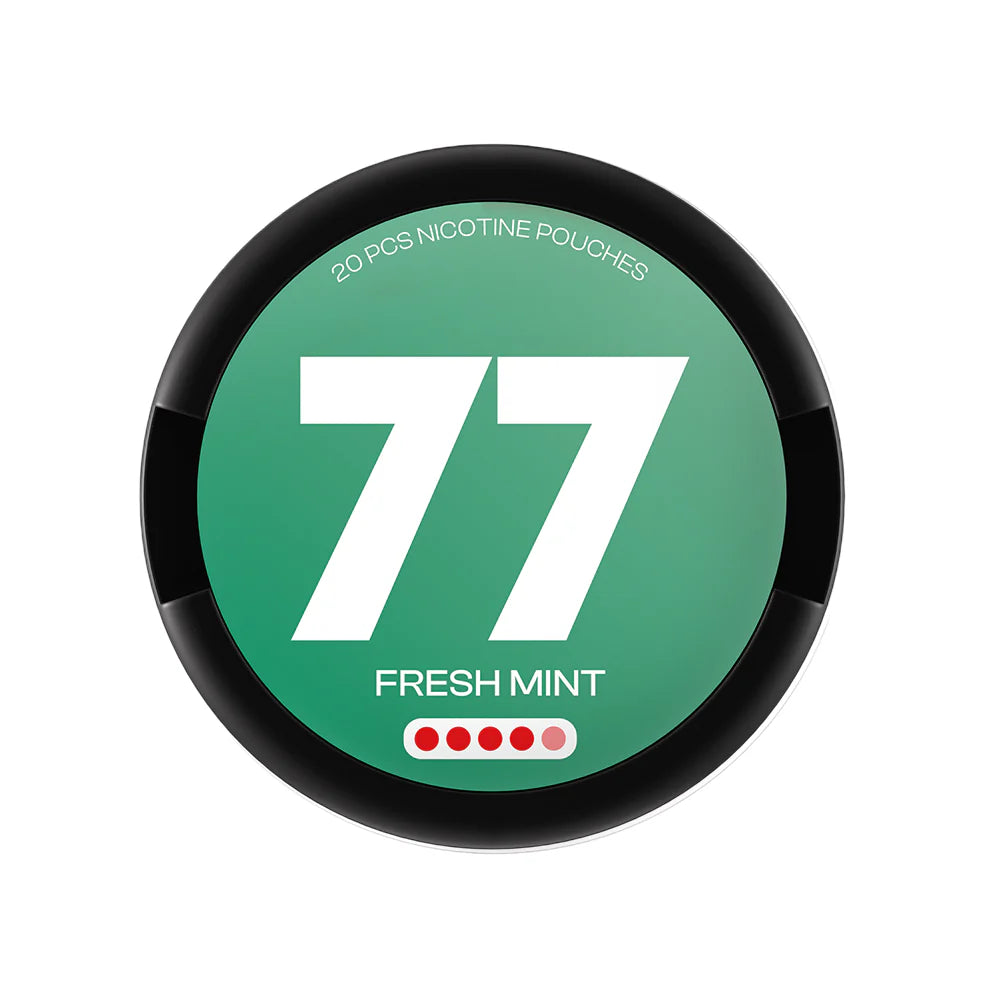 77 Nicotine pouches Fresh Mint 15.6mg