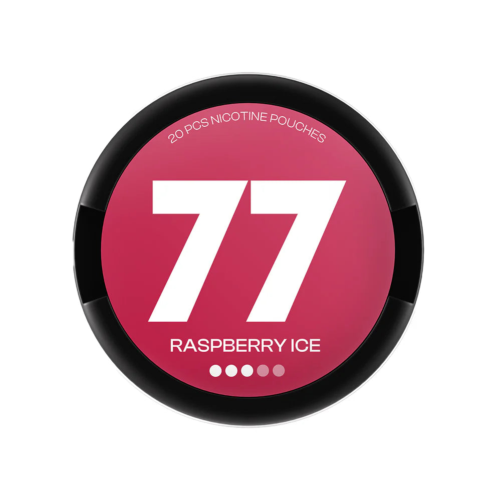 77 Nicotine Pouches Raspberry Ice 10.4mg