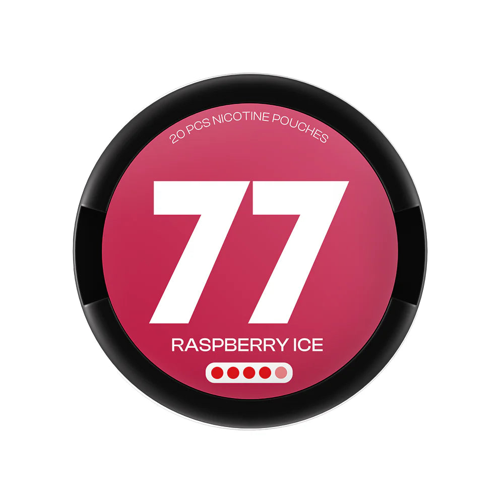 77 Nicotine Pouches Raspberry Ice 15.6mg