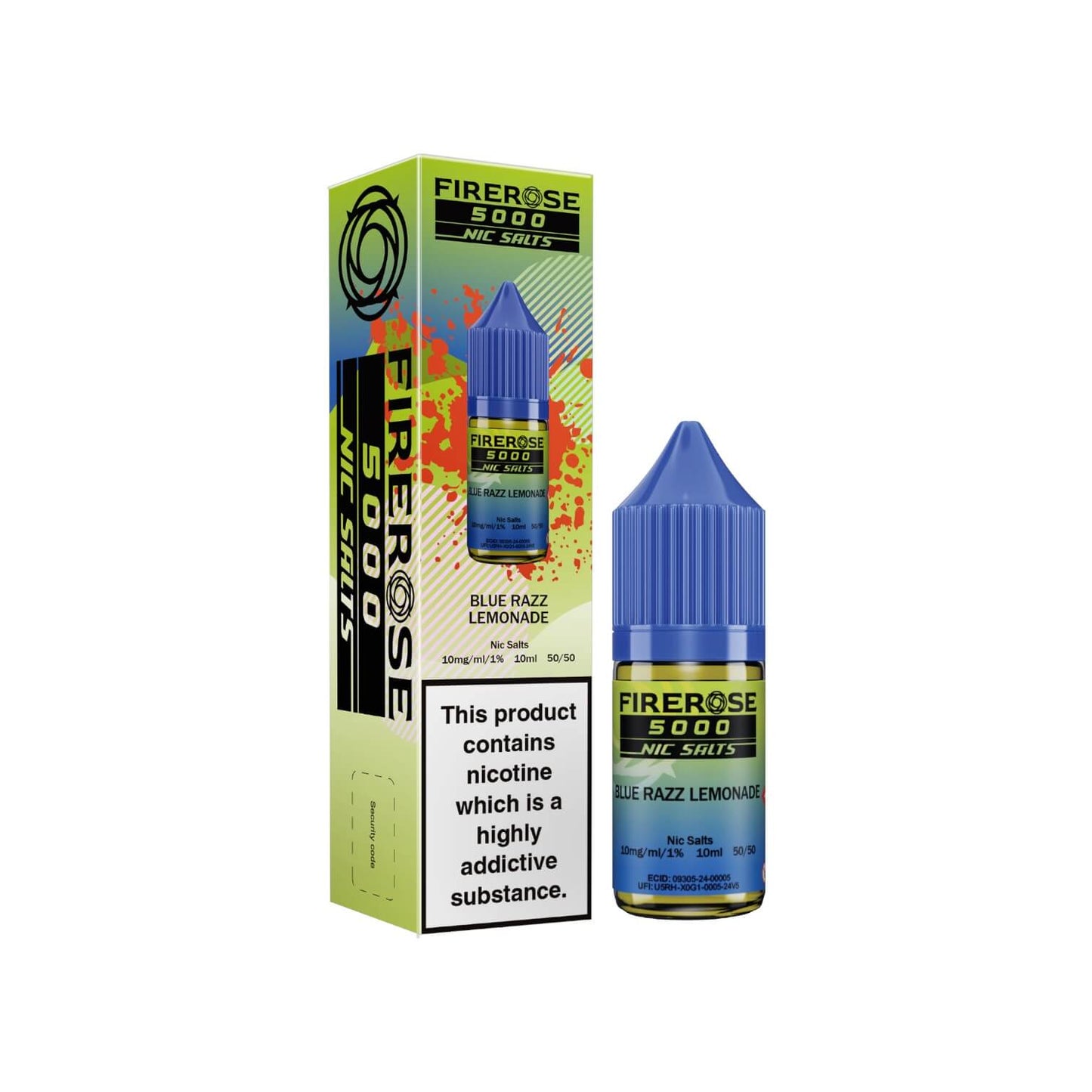 Firerose 5000 Nic Salts Blue Razz Lemonade 10mg