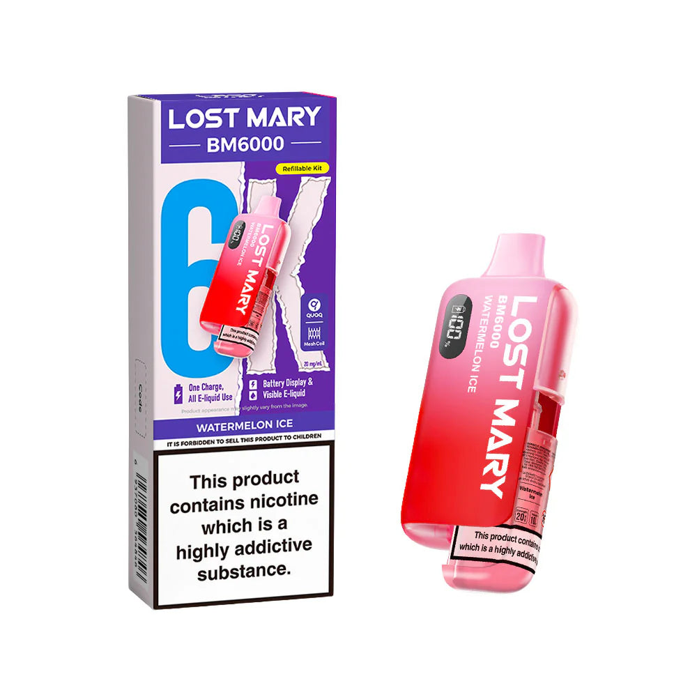 Lost Mary BM6000 Rechargeable Pod Kit 20mg Watermelon Ice