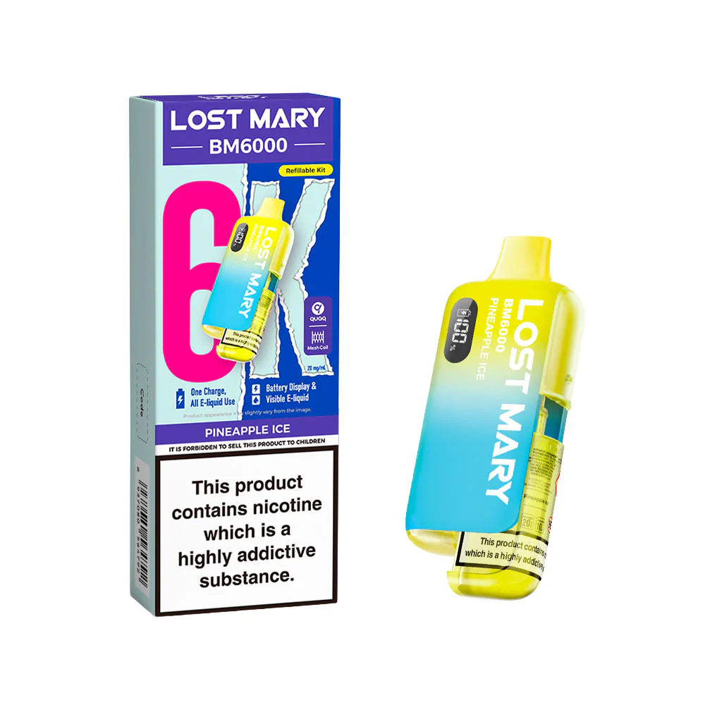 Lost Mary BM6000 Rechargeable Pod Kit 20mg Pineapple Ice