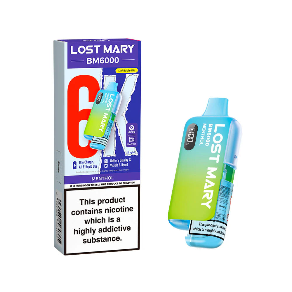 Lost Mary BM6000 Rechargeable Pod Kit 20mg Menthol