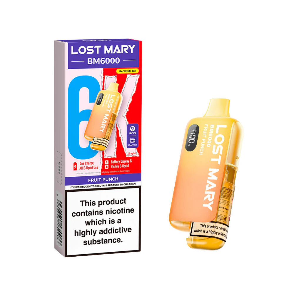 Lost Mary BM6000 Rechargeable Pod Kit 20mg Fruit Punch