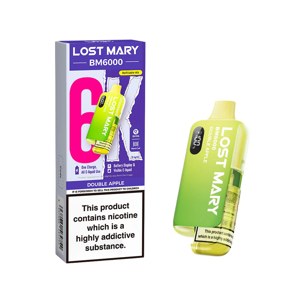Lost Mary BM6000 Rechargeable Pod Kit 20mg Double Apple