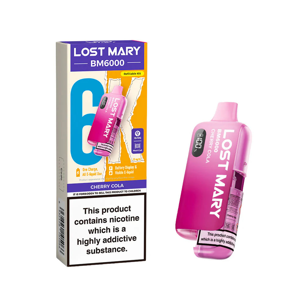 Lost Mary BM6000 Rechargeable Pod Kit 20mg Cherry Cola