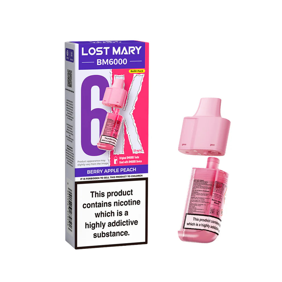 Lost Mary BM6000 Replacement Pods Berry Apple Peach