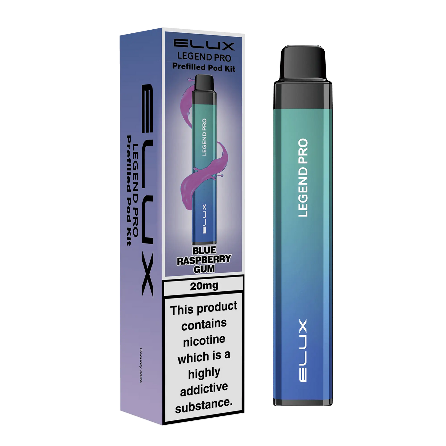 ELUX Legend Pro 600 Starter Kit Blue Razz Gum