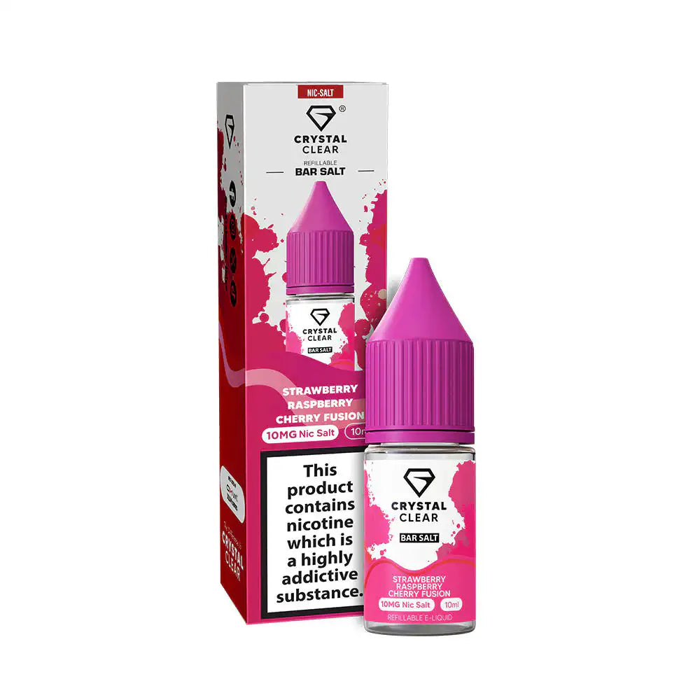 Crystal Clear 10ml Strawberry Raspberry Cherry Fusion 10mg