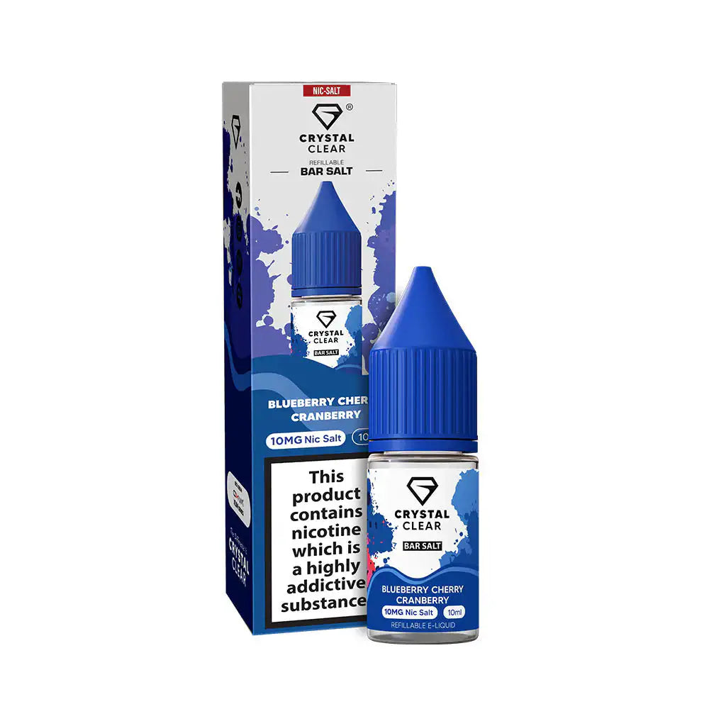 Crystal Clear 10ml Blueberry Cherry Cranberry 10mg