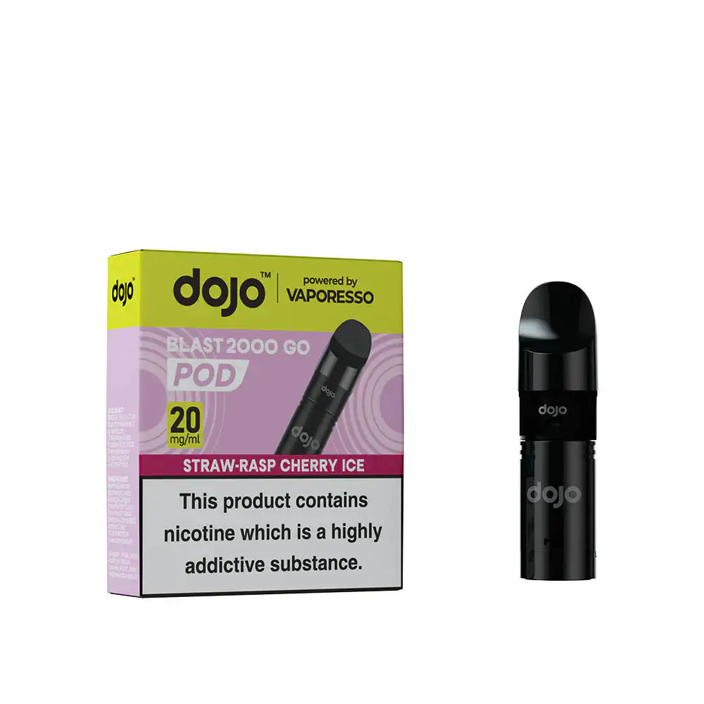 Dojo Blast Go 2000 Pod Strawberry Raspberry Cherry Ice