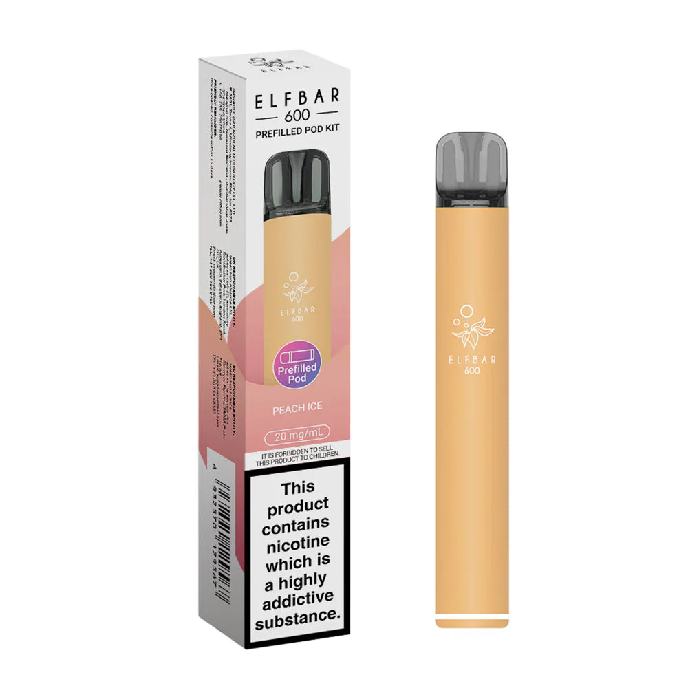 ELFbar 600 Rechargeable Kit Peach ice