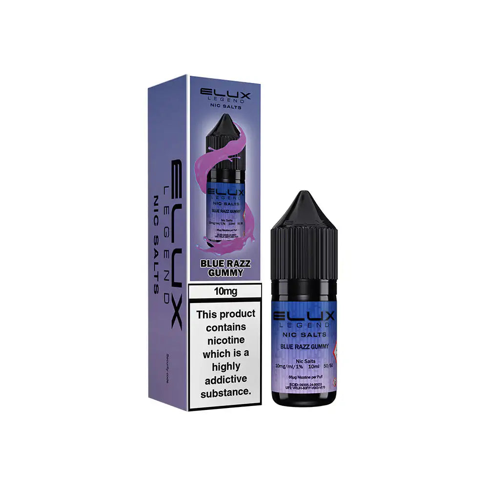 Elux Legend Nic Salts Blue Razz Gummy 10mg