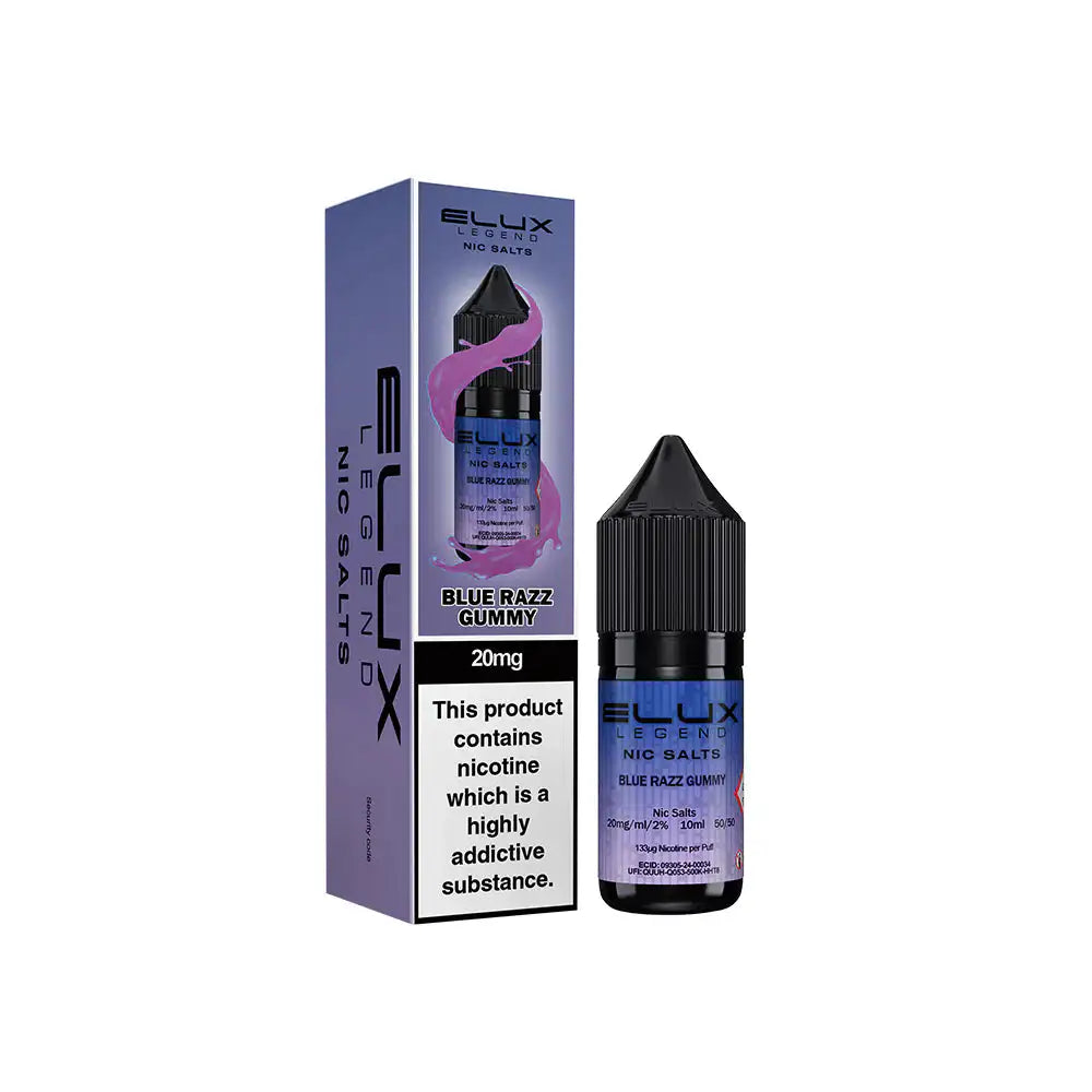 Elux Legend Nic Salts Blue Razz Gummy 20mg