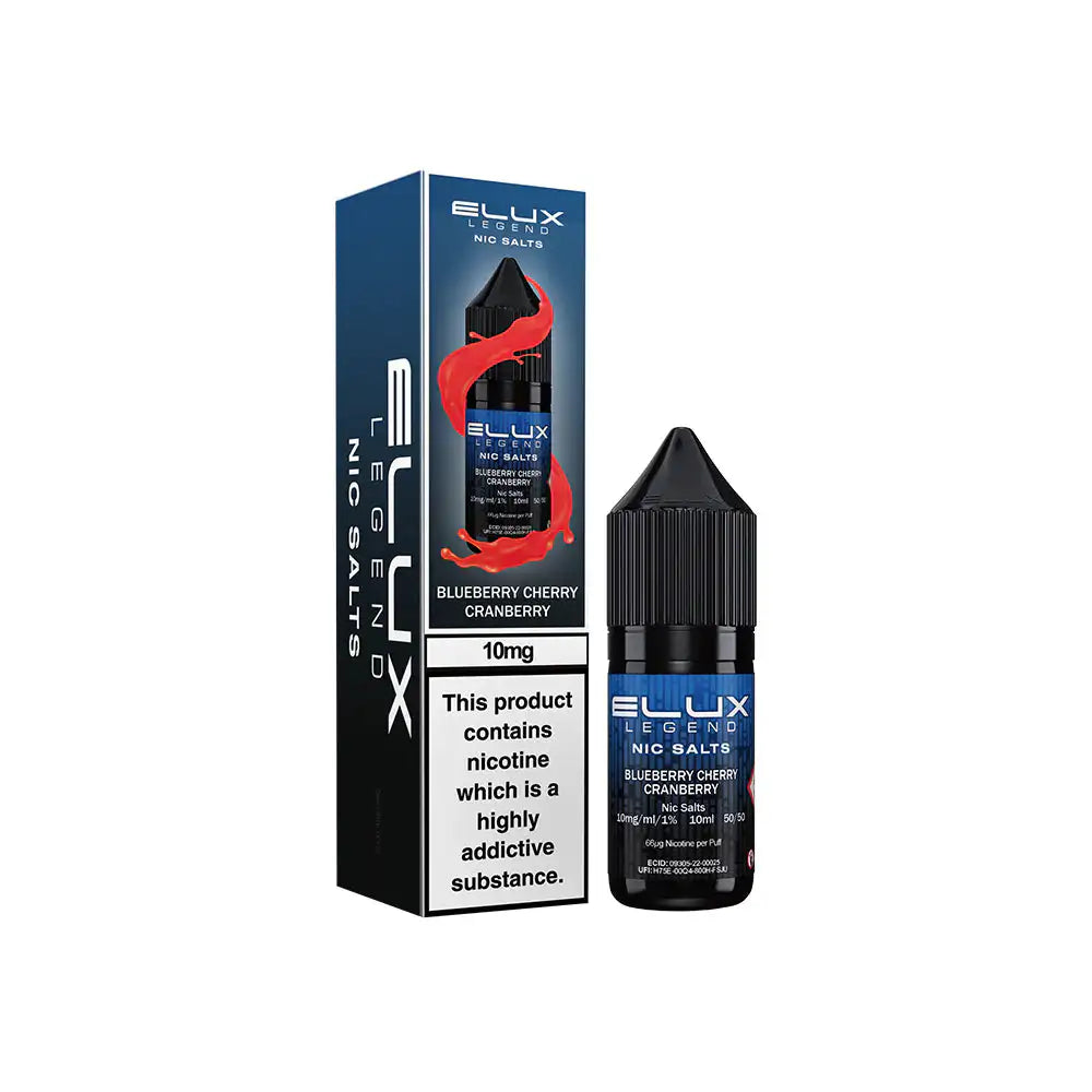 Elux Legends Nic Salts Blueberry Cherry Cranberry 10mg
