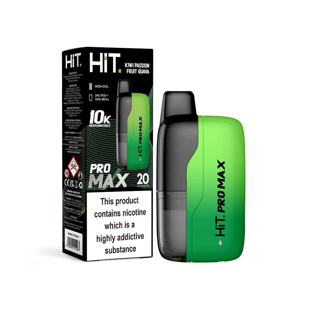 Hit Pro Max 2+10 Starter Kit Kiwi Passion Fruit Guava 20mg