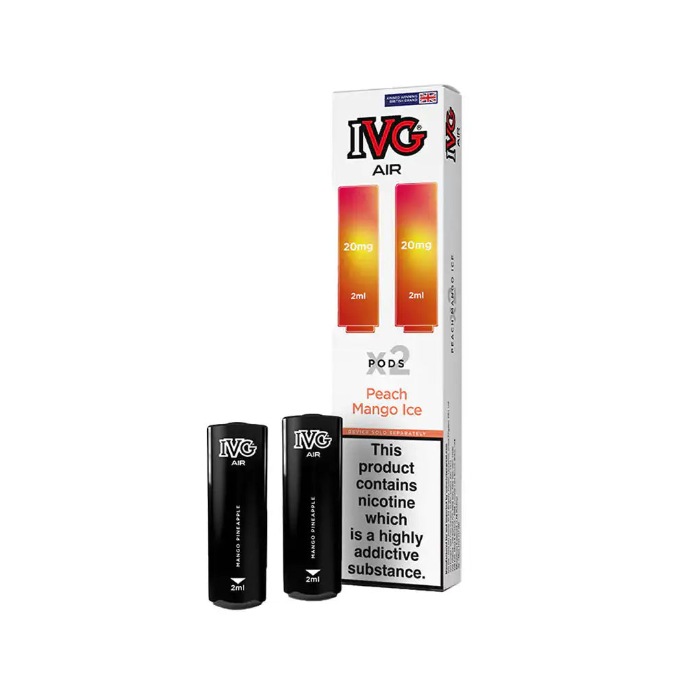 IVG Air Pro Pods Peach Mango Ice 2 Pack
