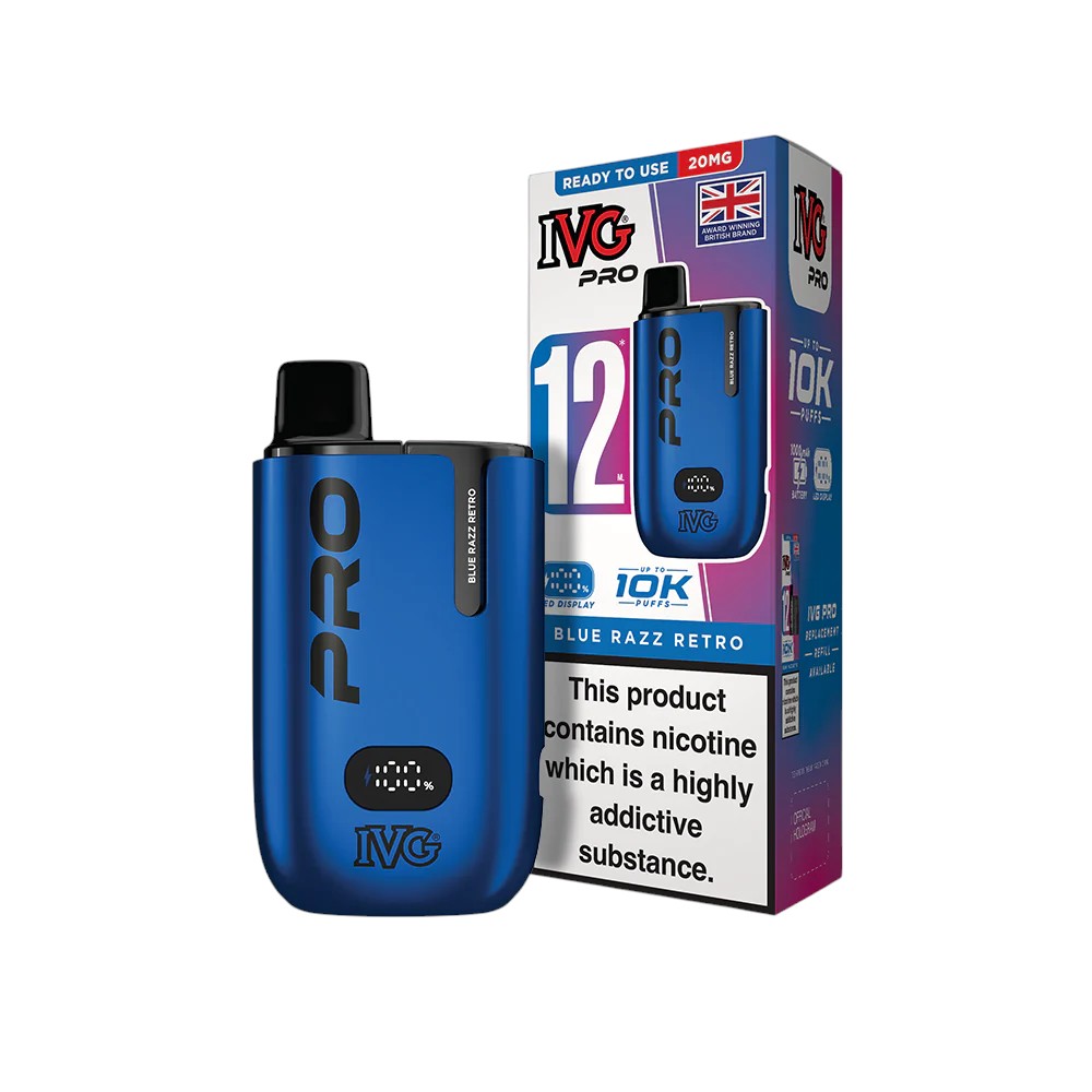 IVG PRO 12 Starter Kit Blue Razz Retro - New SKU