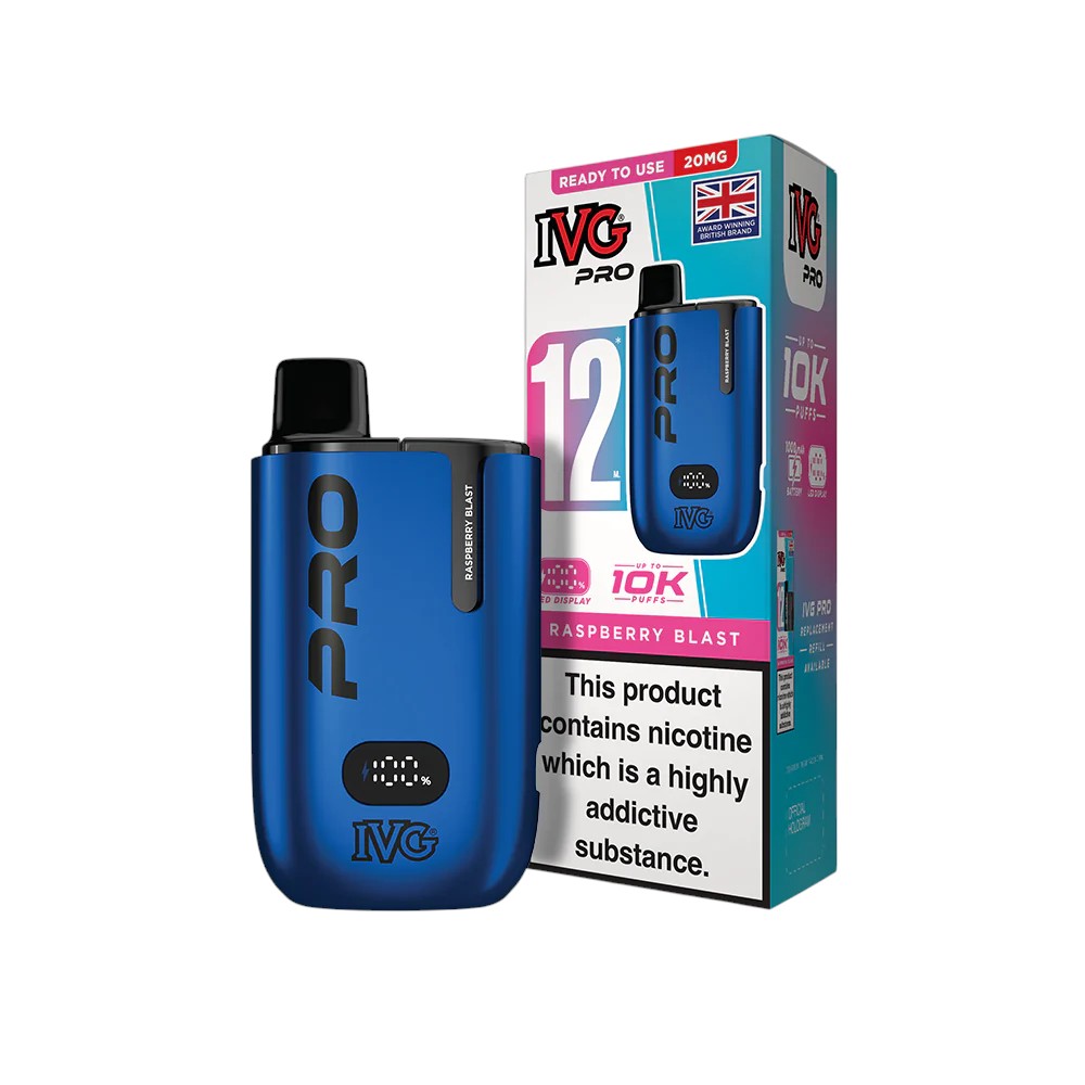 IVG PRO 12 Starter Kit Raspberry Blast - New SKU