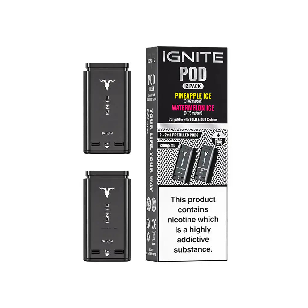 Ignite P8 SOLO/P15 DUO 2 Pack Refill Pineapple Ice + Watermelon Ice