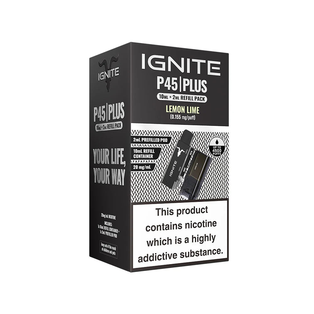 Ignite P45 PLUS 2 Pod Pack Lemon & Lime