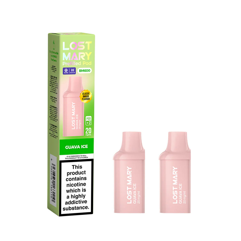 Lost Mary BM600 Rechargeable 2 x Prefilled Pods Guava Ice