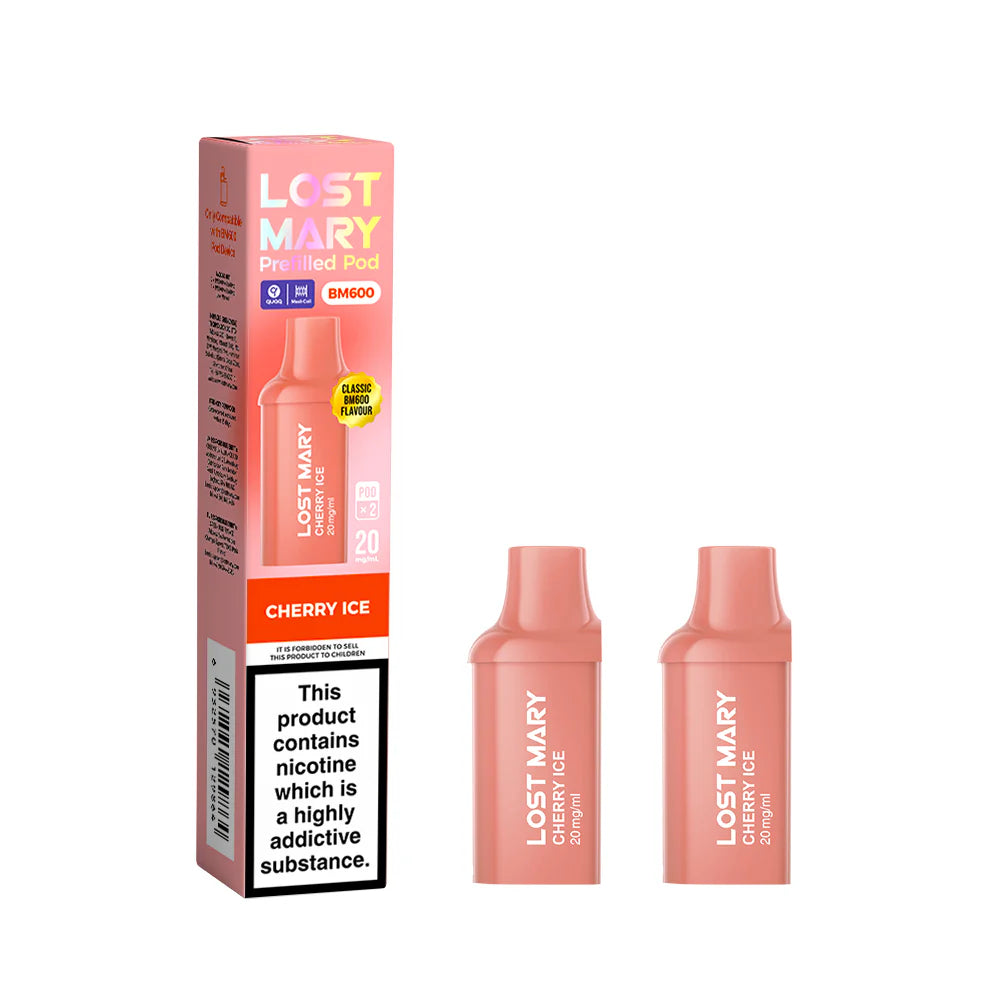 Lost Mary BM600 Rechargeable 2 x Prefilled Pods Cherry Ice