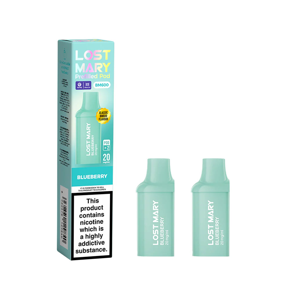 Lost Mary BM600 Rechargeable 2 x Prefilled Pods Blueberry
