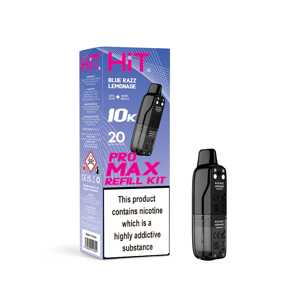 Hit Pro Max 2+10 Refill Kit Blue Razz Lemonade 20mg