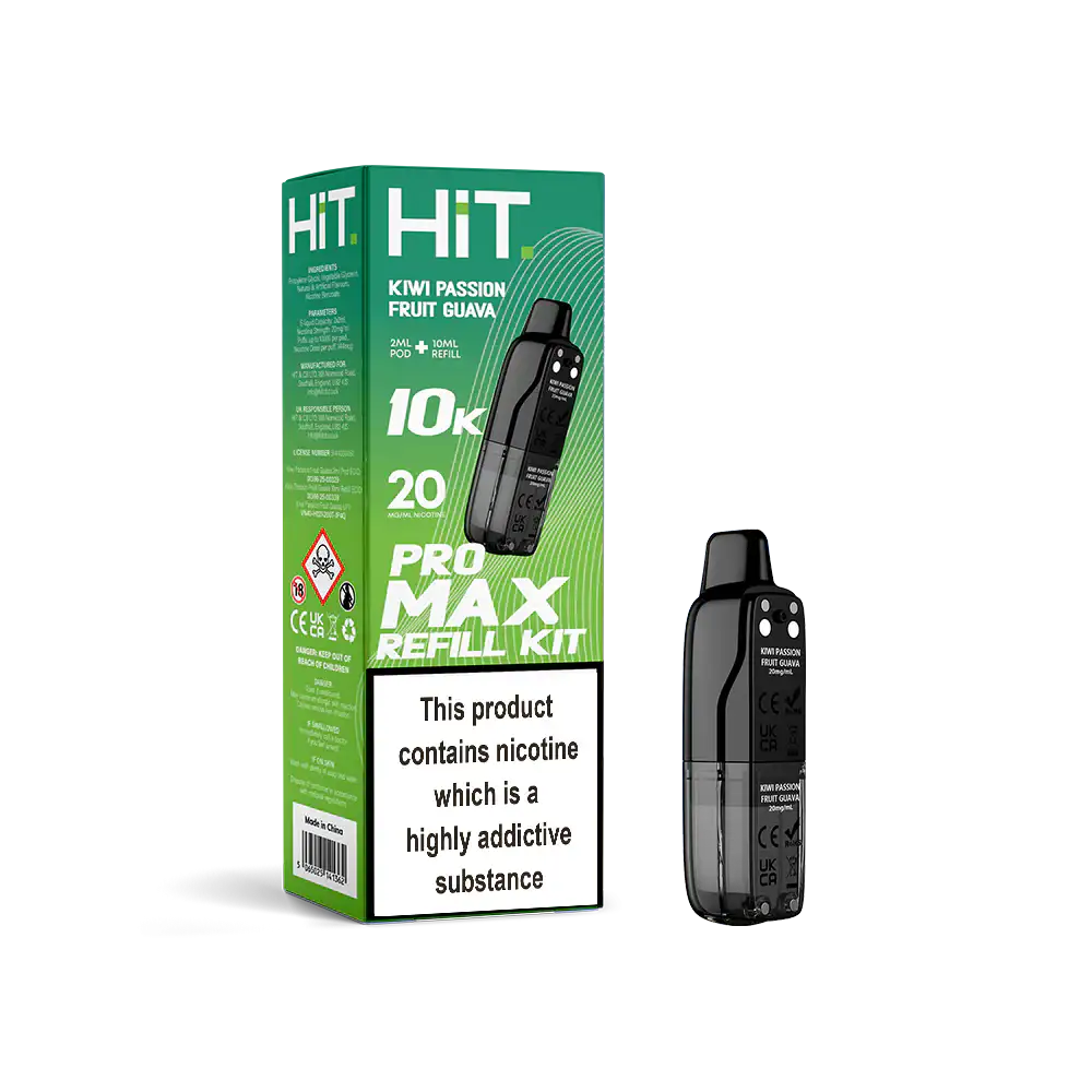 Hit Pro Max 2+10 Refill Kit Kiwi Passion Fruit Guava 20mg