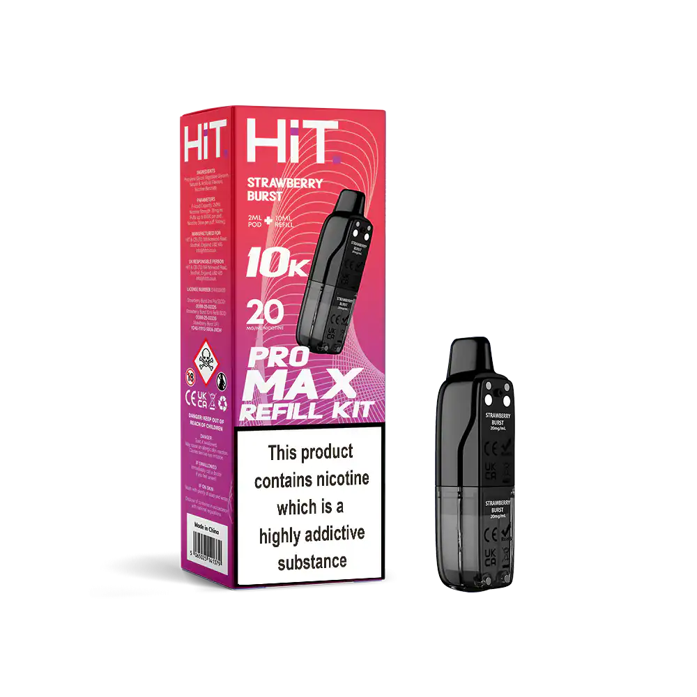 Hit Pro Max 2+10 Refill Kit Strawberry Burst 20mg