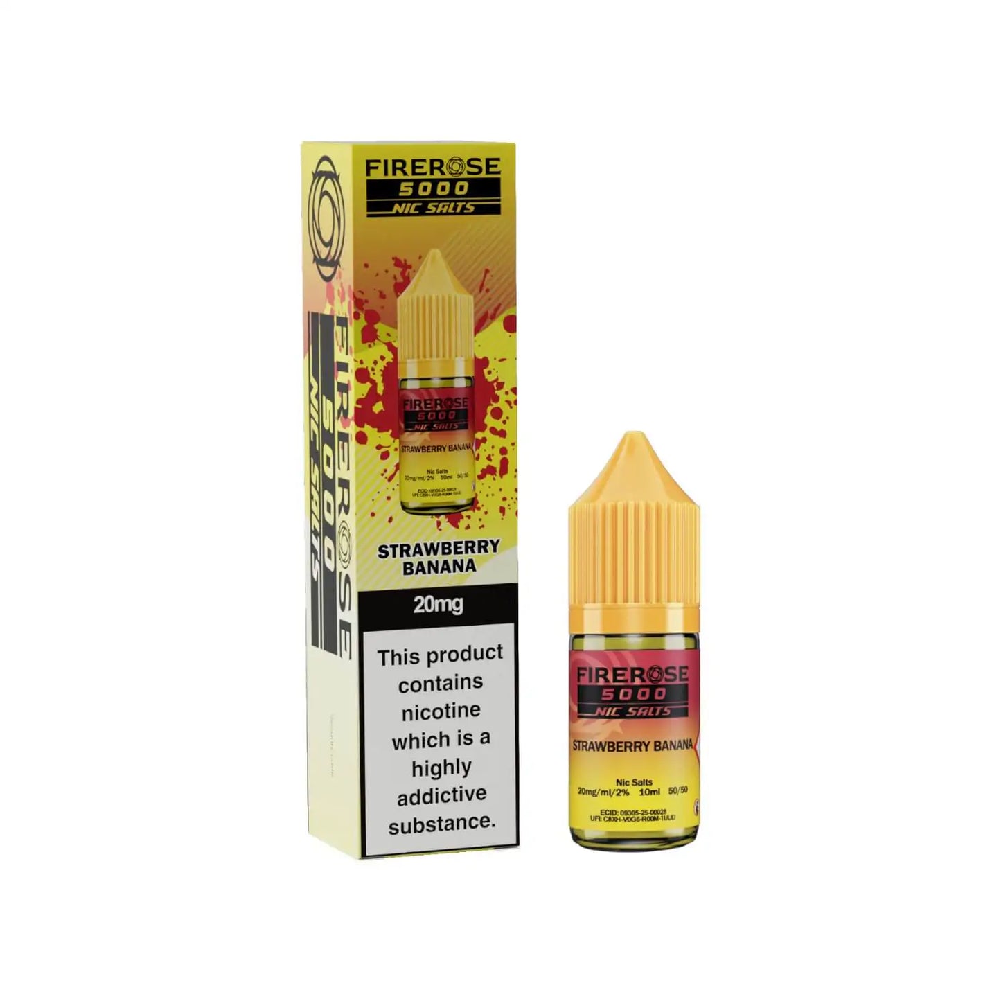 Firerose 5000 Nic Salts Strawberry Banana 10mg
