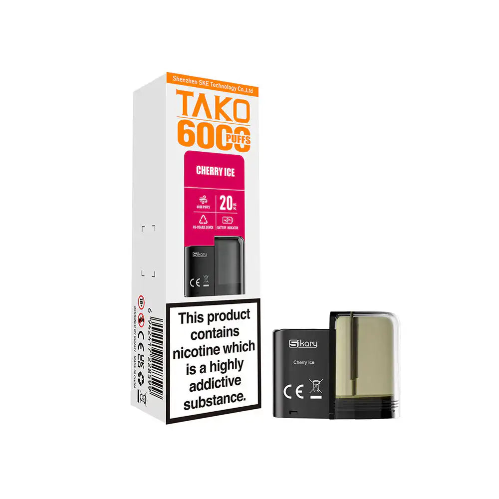 Sikary Tako SP6000 Replacement Pod Cherry Ice 20mg
