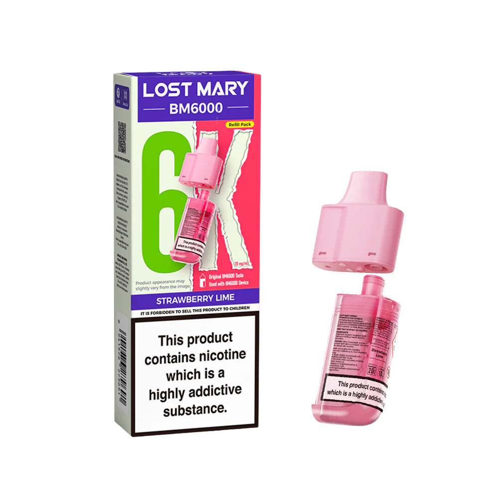 Lost Mary BM6000 Replacement Pods Strawberry Lime