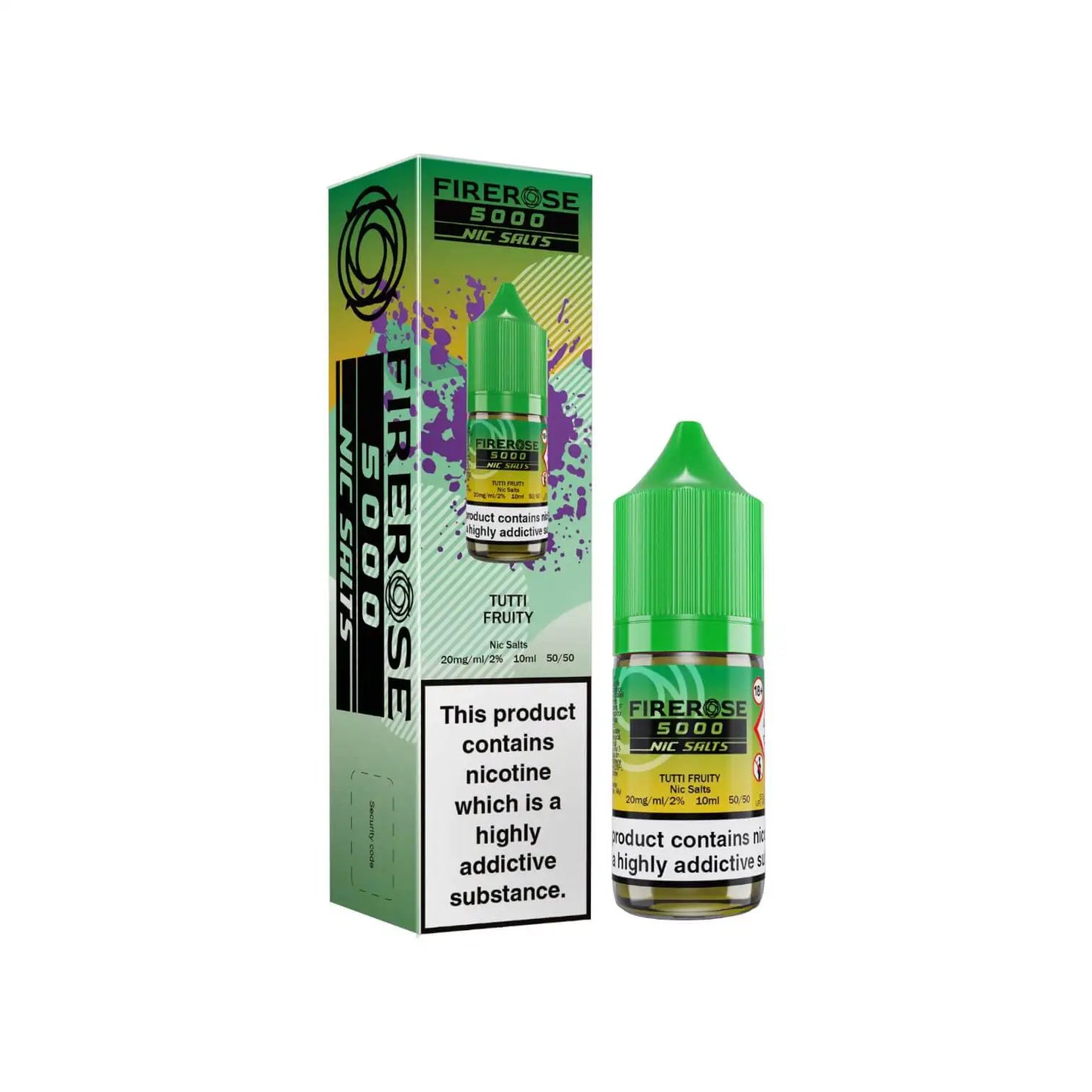 Firerose 5000 Nic Salts Tutti Fruity 10mg