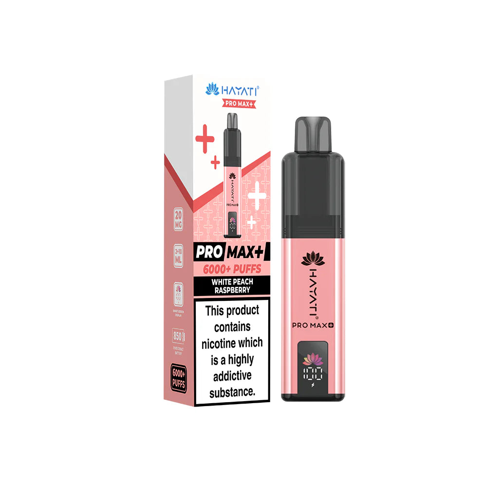 Hayati Pro Max+ Kit 20mg White Peach Raspberry