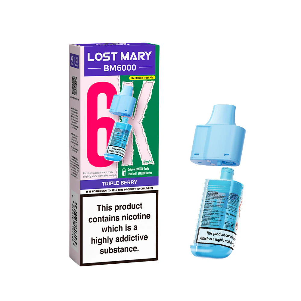 Lost Mary BM6000 Replacement Pods 20mg Triple Berry