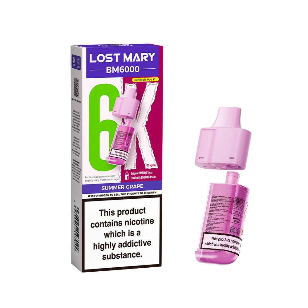 Lost Mary BM6000 Replacement Pods 20mg Summer Grape