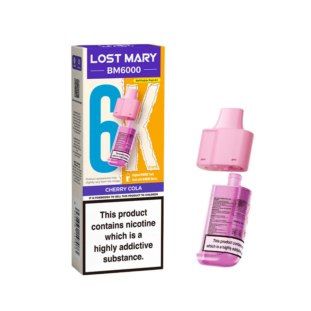 Lost Mary BM6000 Replacement Pods 20mg Cherry Cola