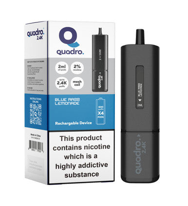 Quadro 2.4K Black Series Device Blue Razz Lemonade 20mg