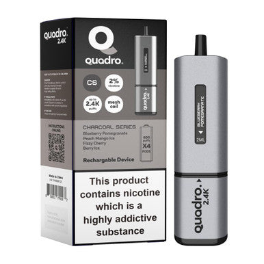 Quadro 2.4K Device Charcoal Series 20mg