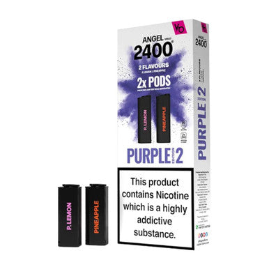 Angel 2400 Purple Edition'2' Pod 2 Pack - P Lemon & Pineapple 20mg
