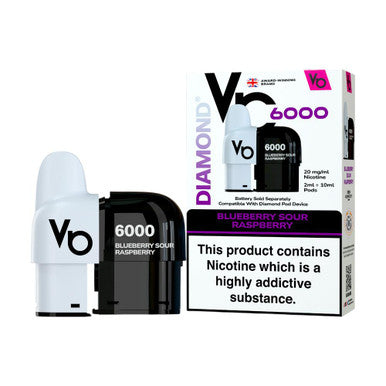 Vapes Bars Diamond 6k Pod Pack Blueberry Sour Raspberry